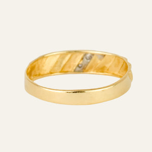 Subtly Sculptural Diamond Band
