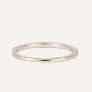Pink Sapphire Half Eternity Ring