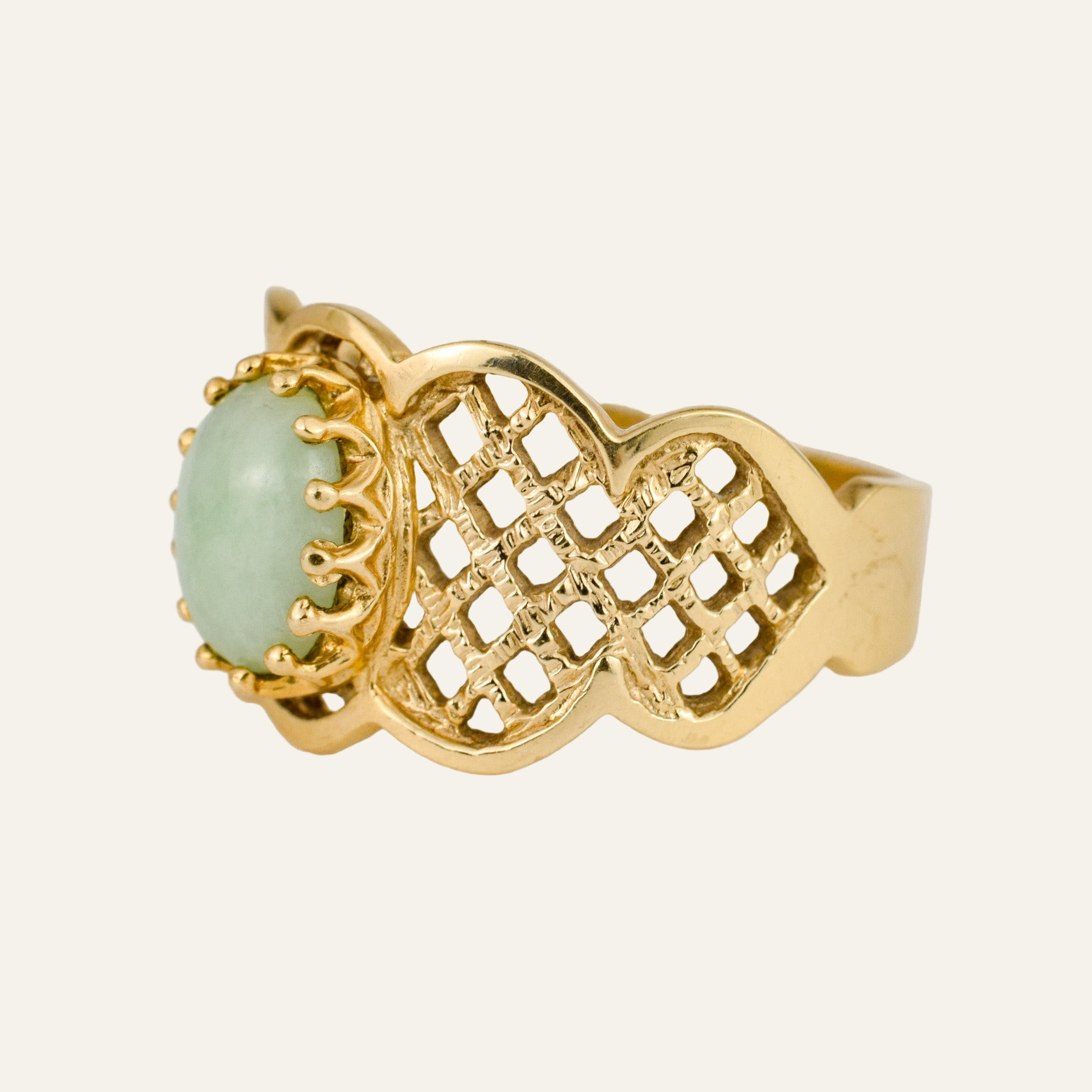 Lattice Jadeite Ring