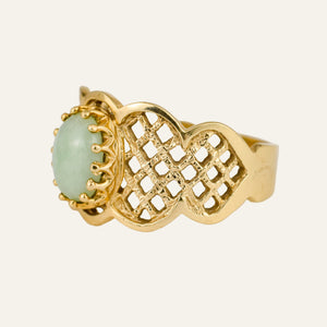 Lattice Jadeite Ring