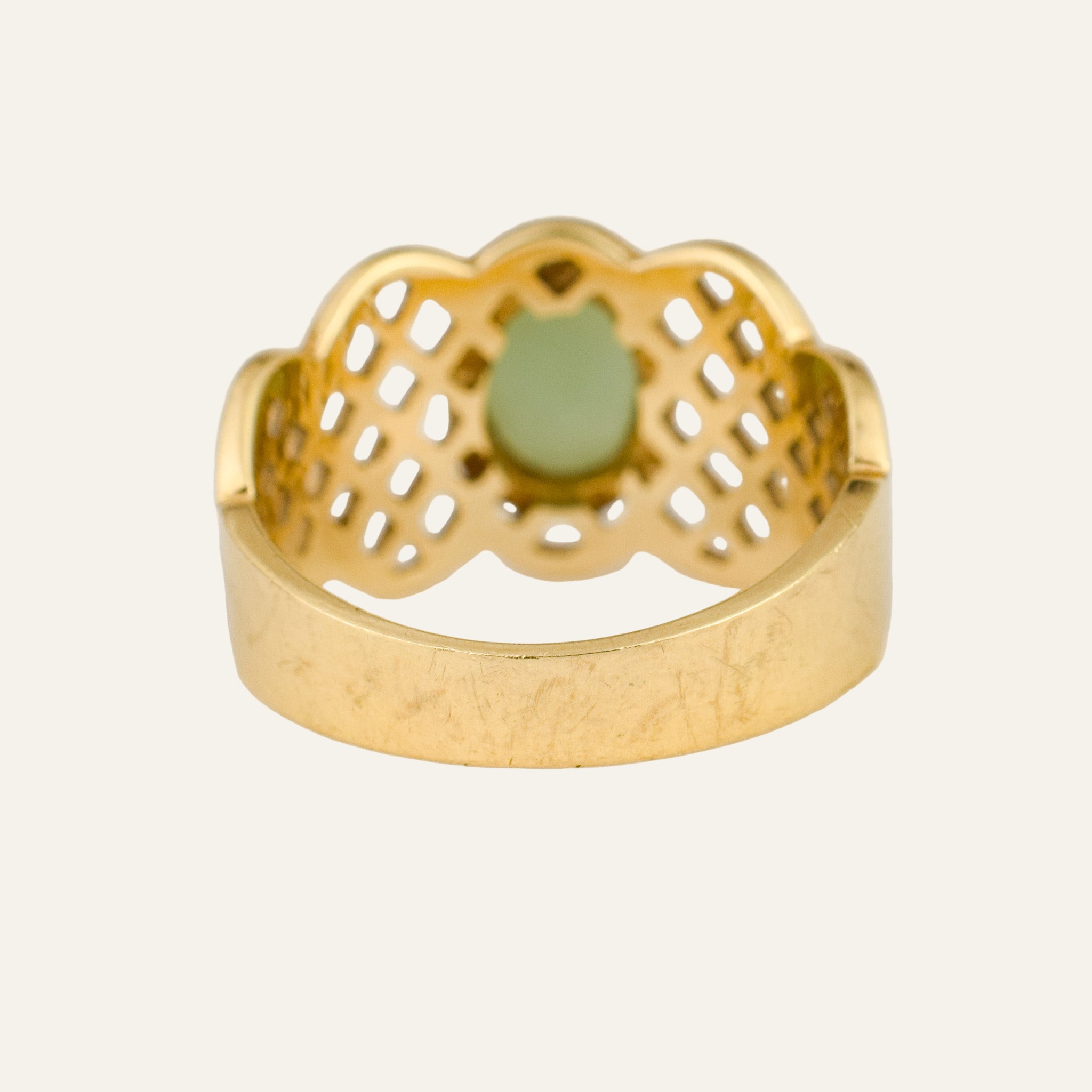 Lattice Jadeite Ring