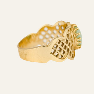 Lattice Jadeite Ring