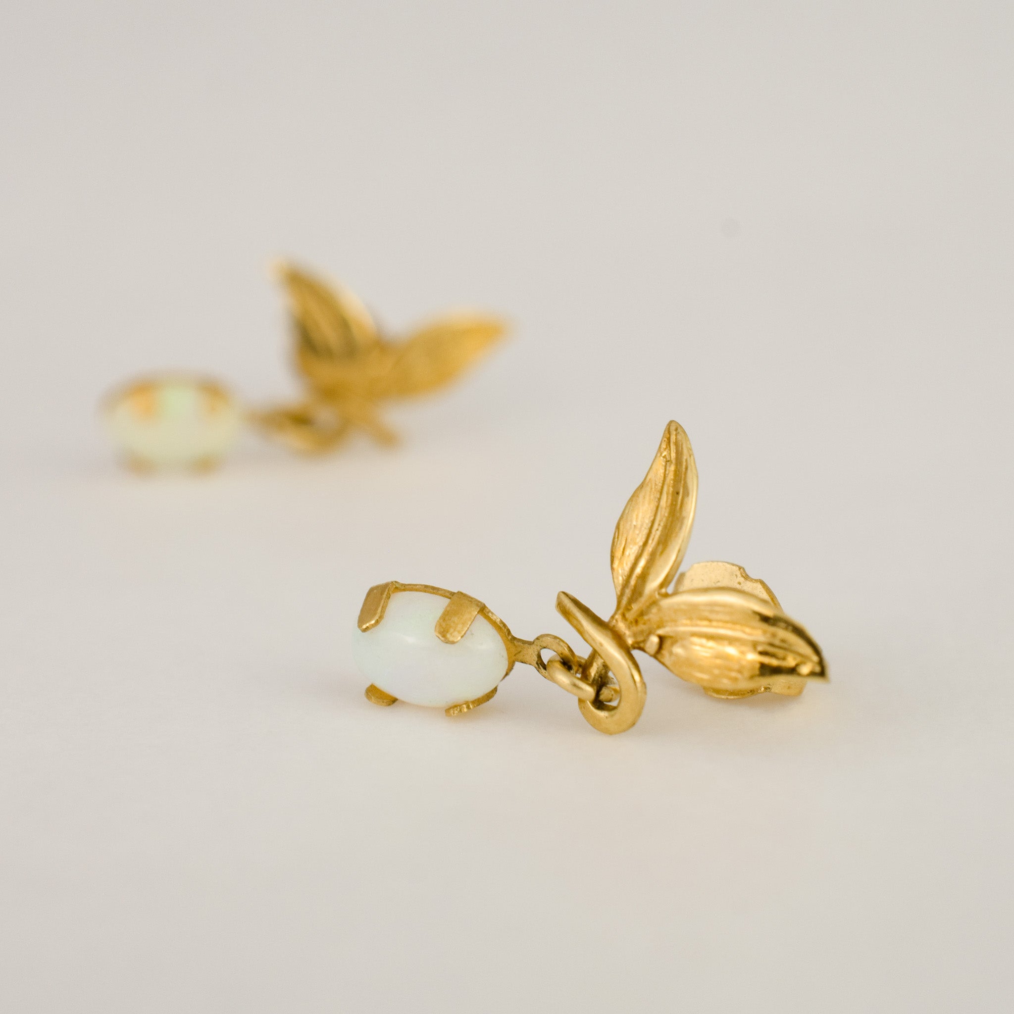 Dangling Opal Studs
