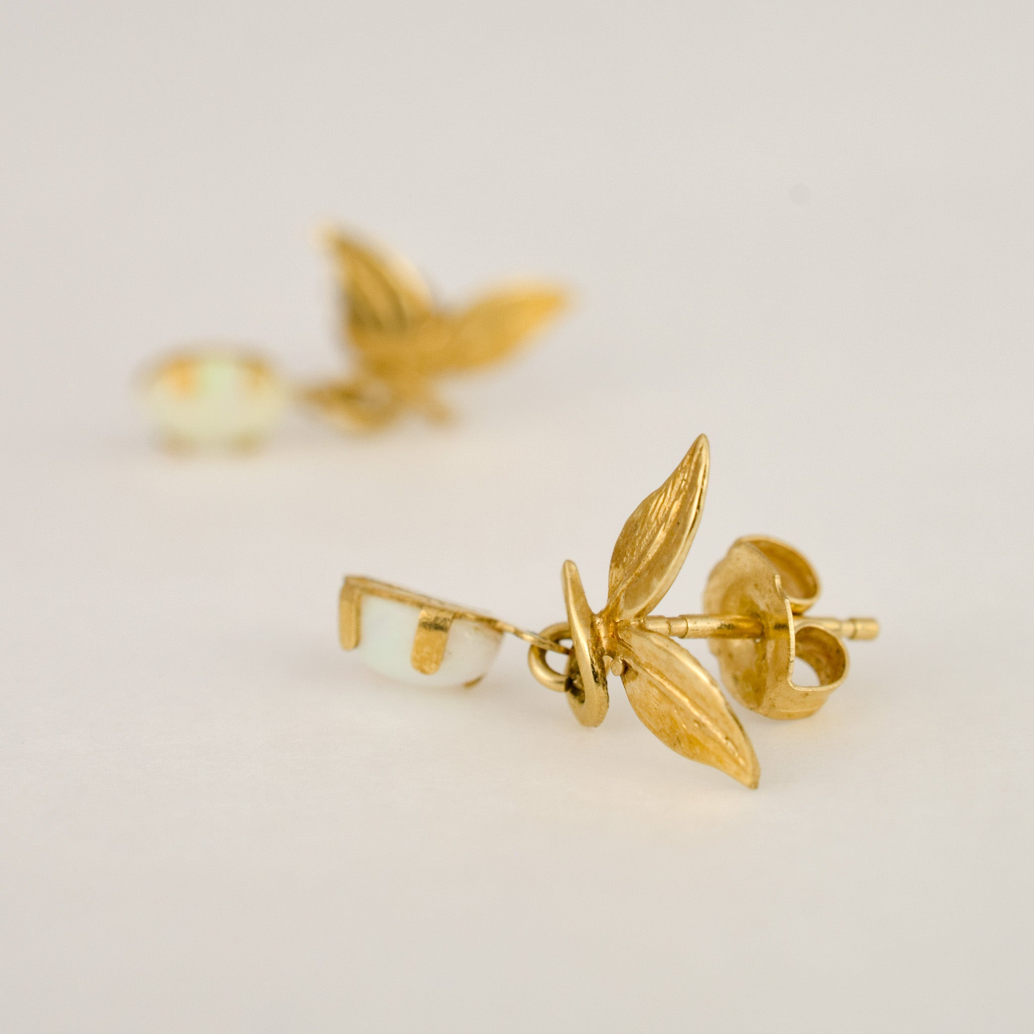 Dangling Opal Studs