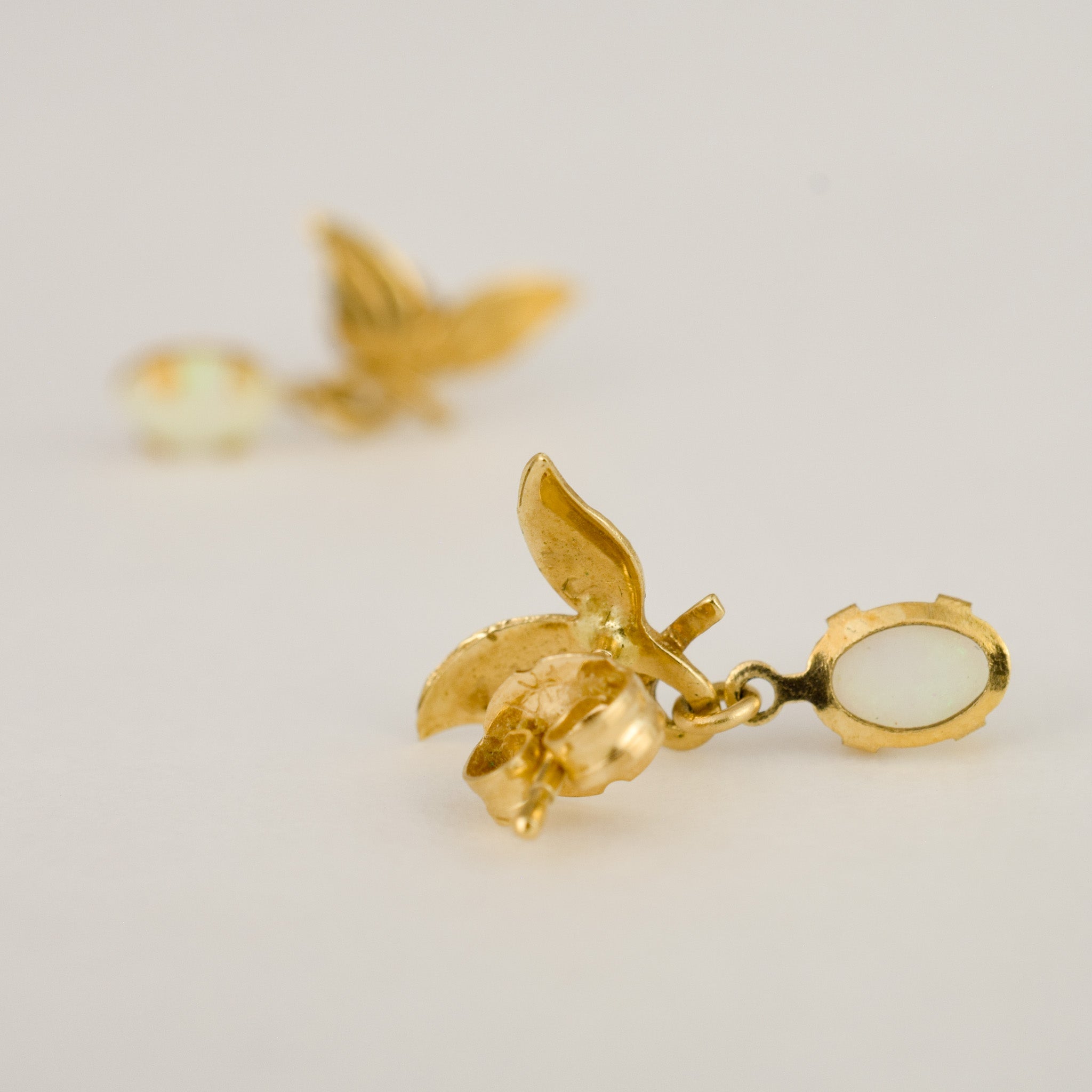 Dangling Opal Studs