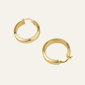 26.6mm Wide Gold Hoops