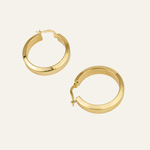26.6mm Wide Gold Hoops