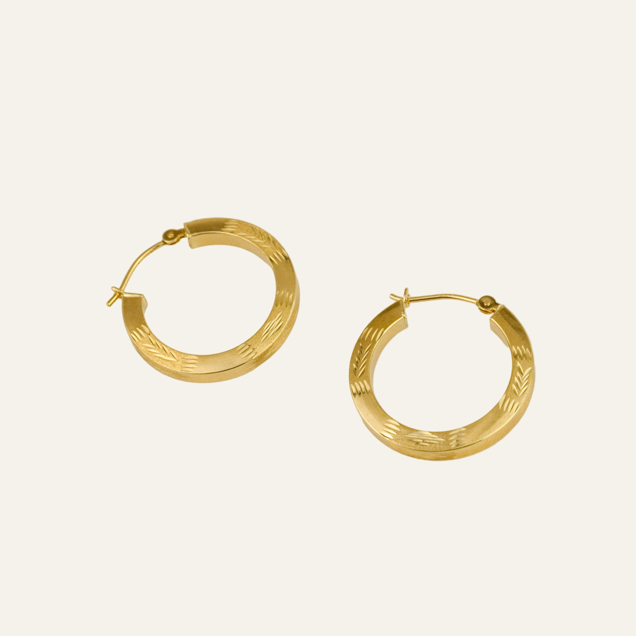 20.6mm Textured Etched Hoops