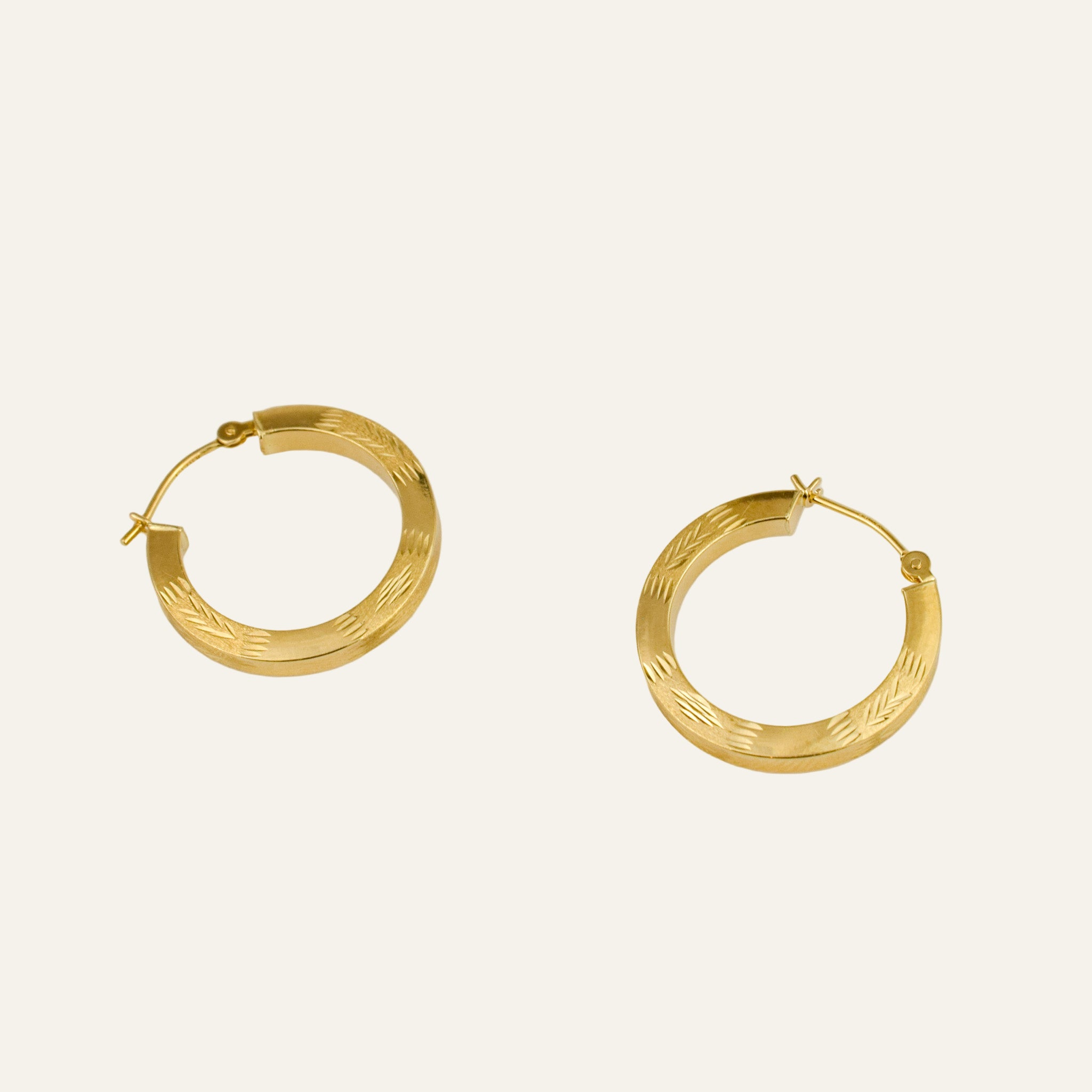 20.6mm Textured Etched Hoops