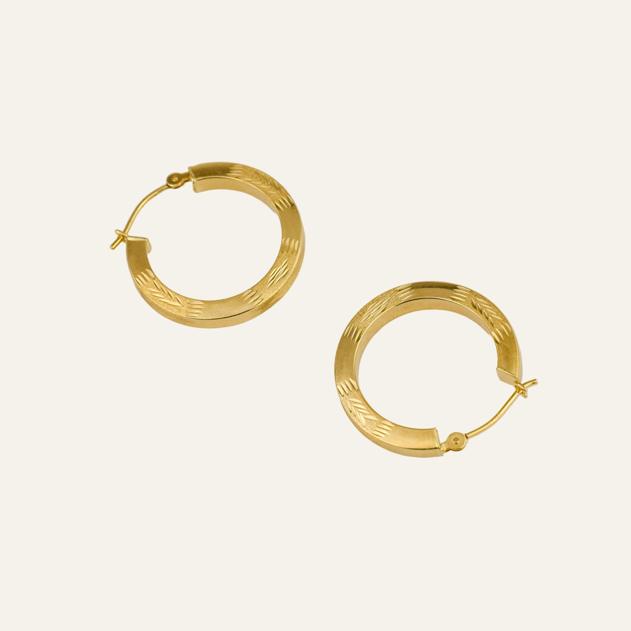 20.6mm Textured Etched Hoops