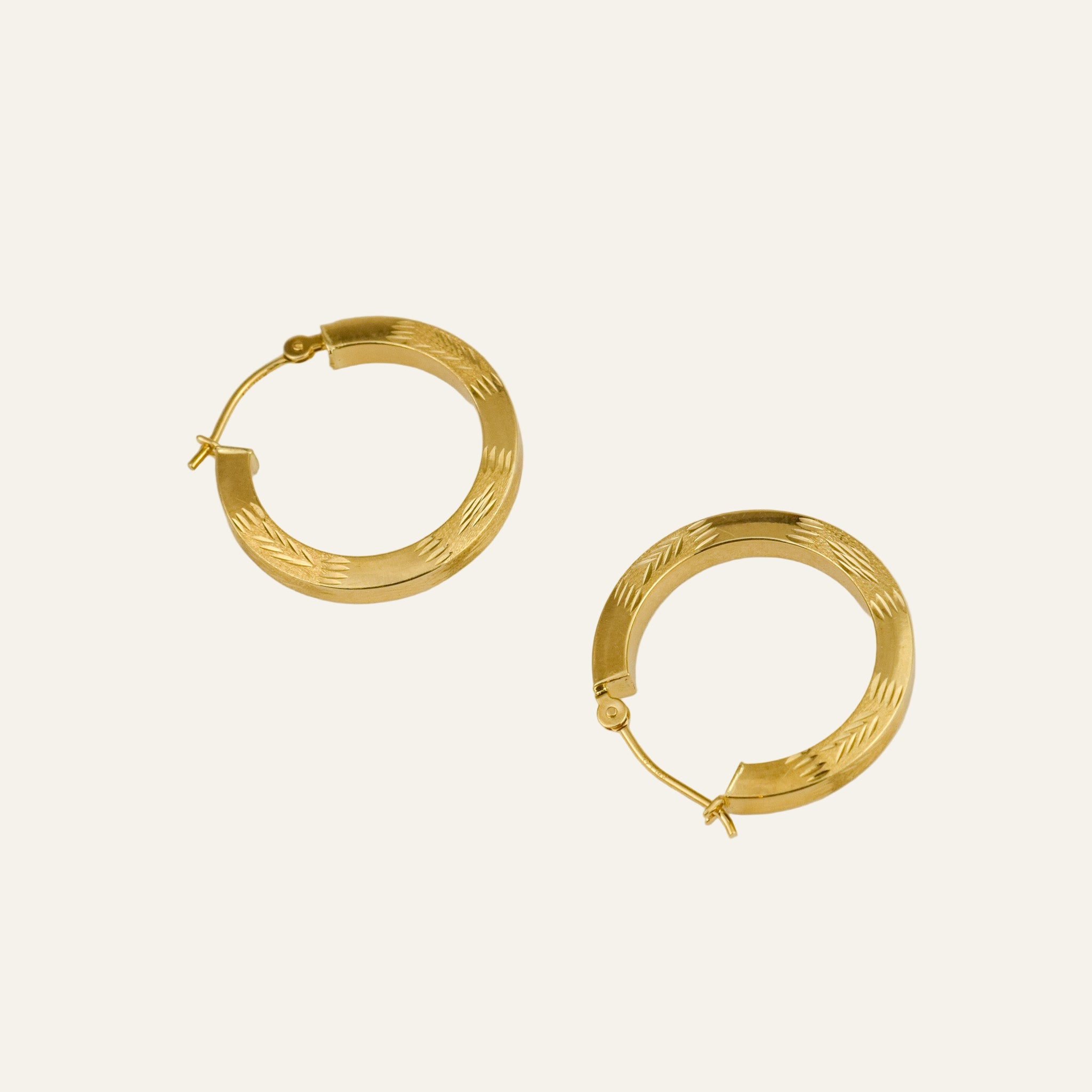 20.6mm Textured Etched Hoops
