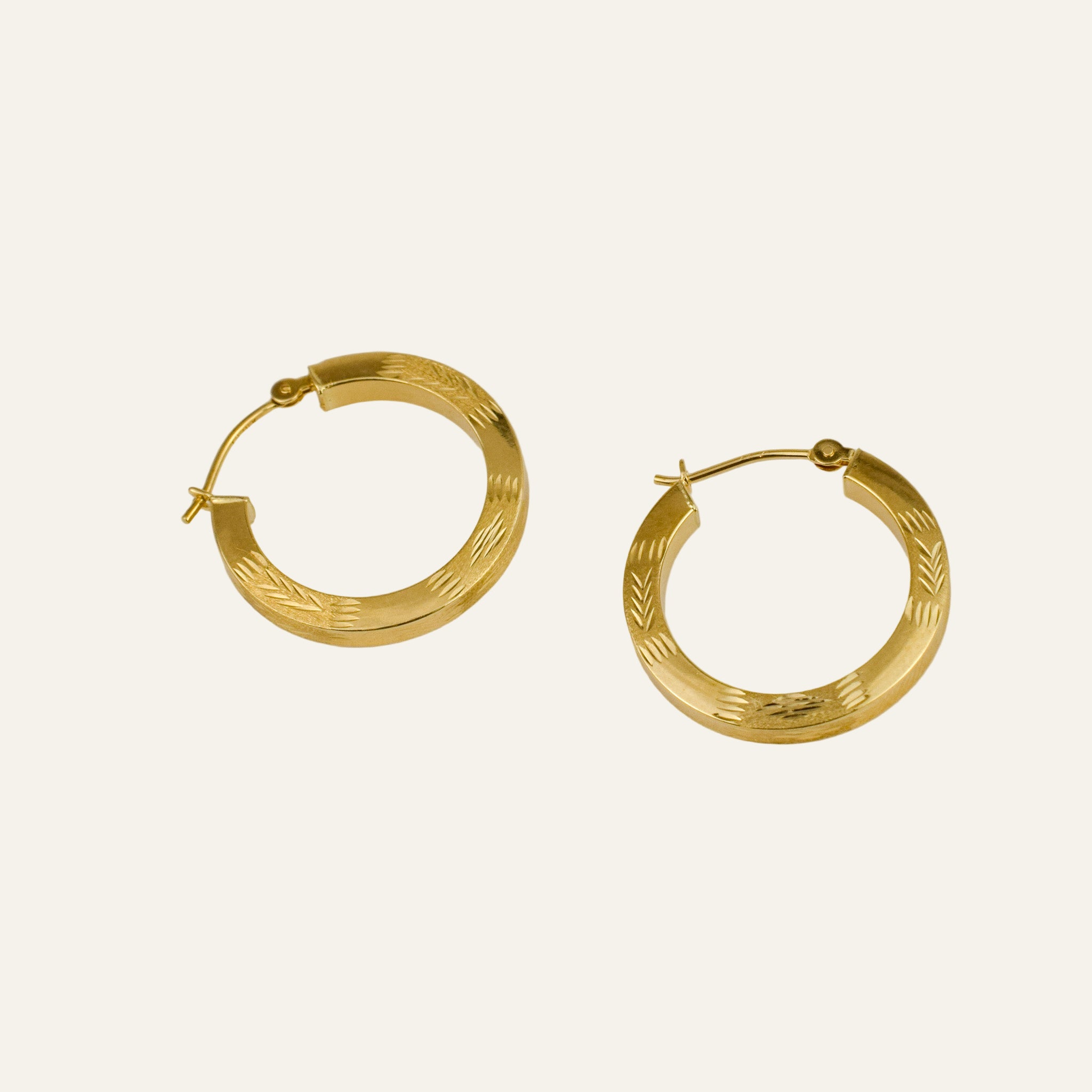 20.6mm Textured Etched Hoops