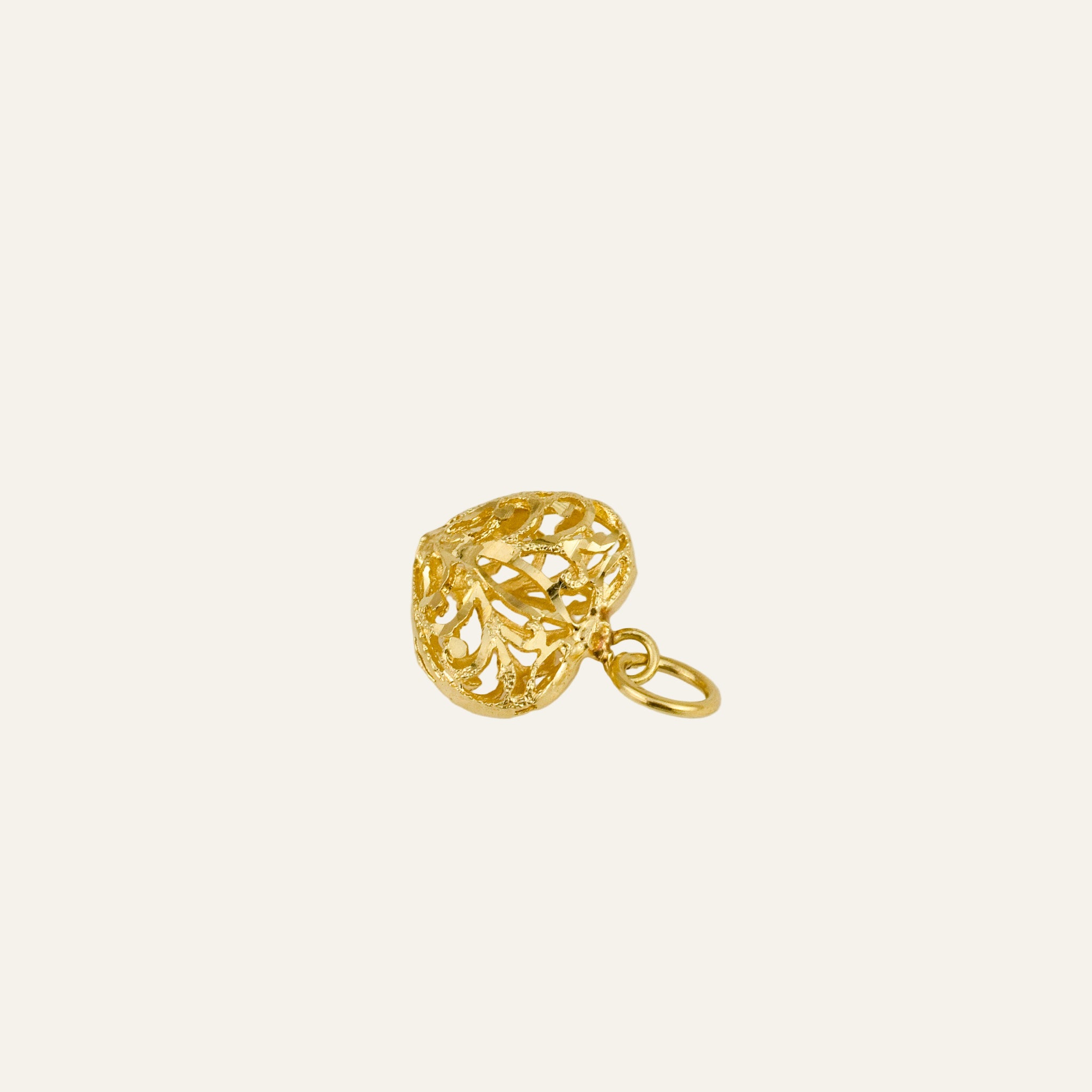 Ornate Hollow Heart Pendant