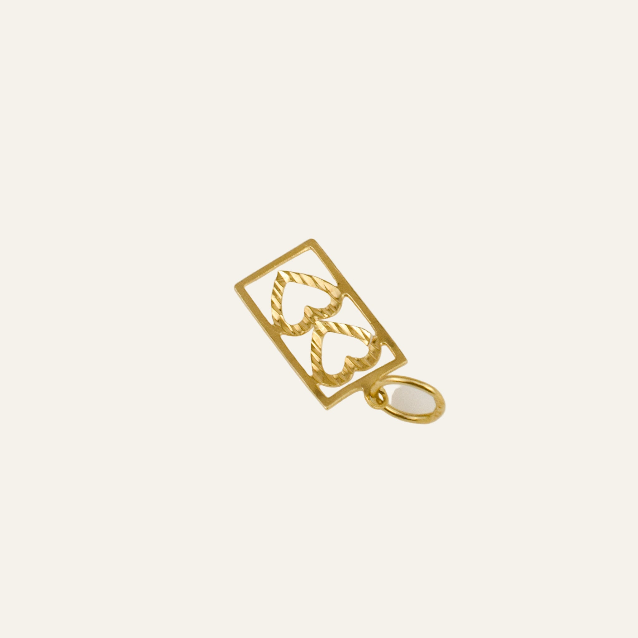 Rectangular Heart Duo Pendant
