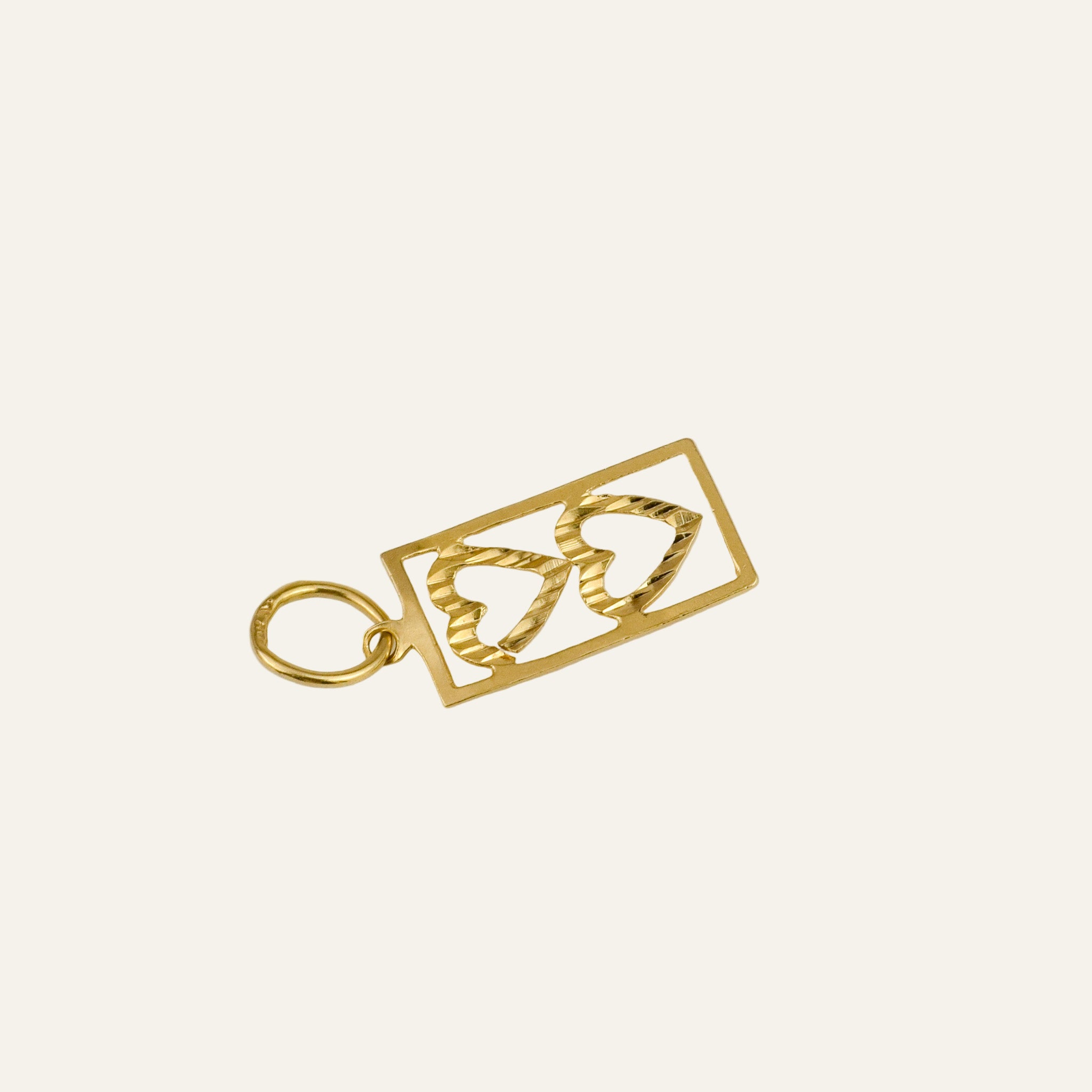 Rectangular Heart Duo Pendant
