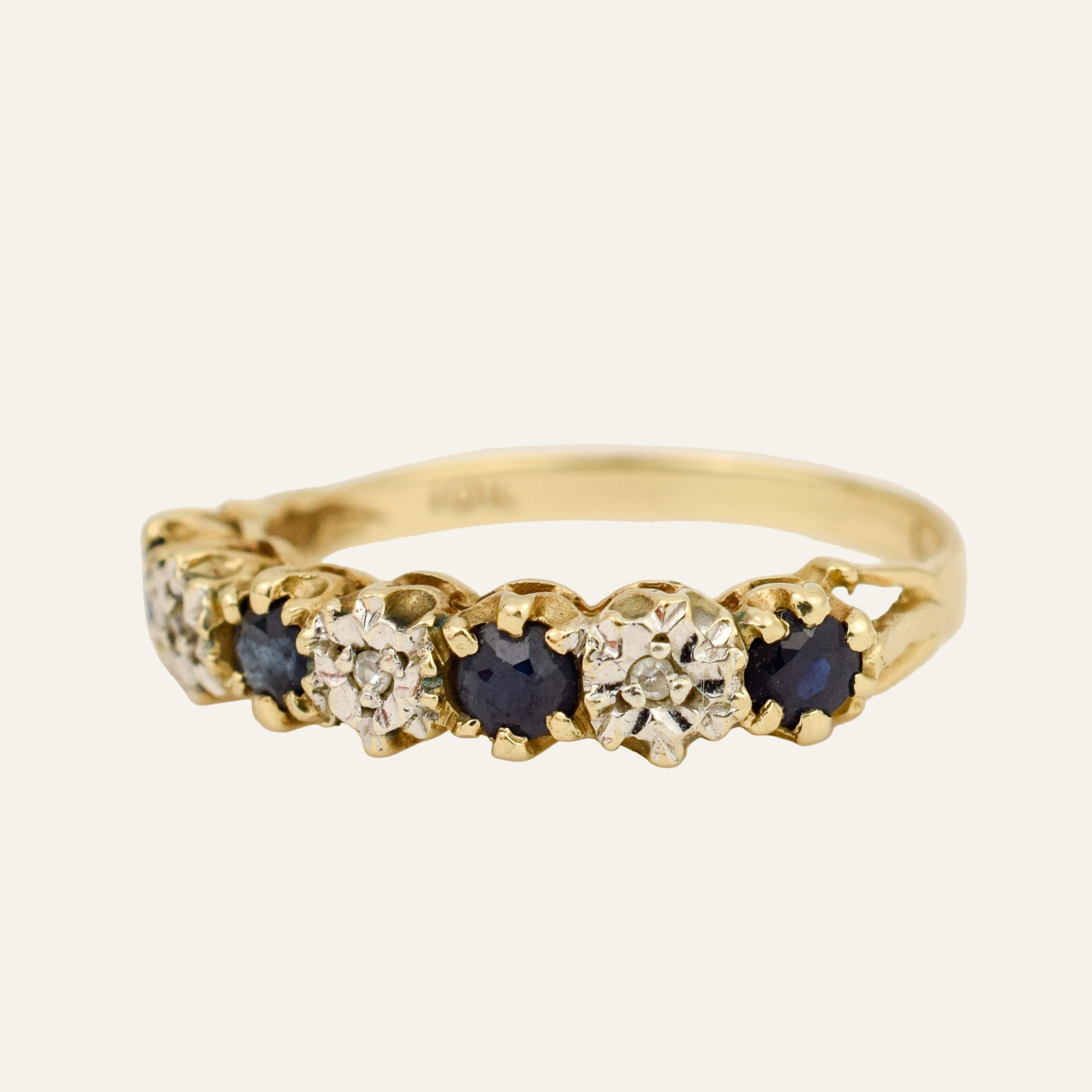 Vintage Sapphire and Diamond Ring