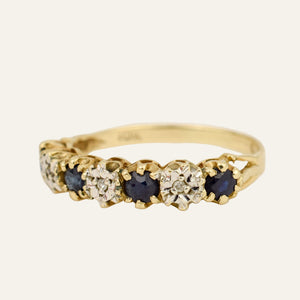 Vintage Sapphire and Diamond Ring