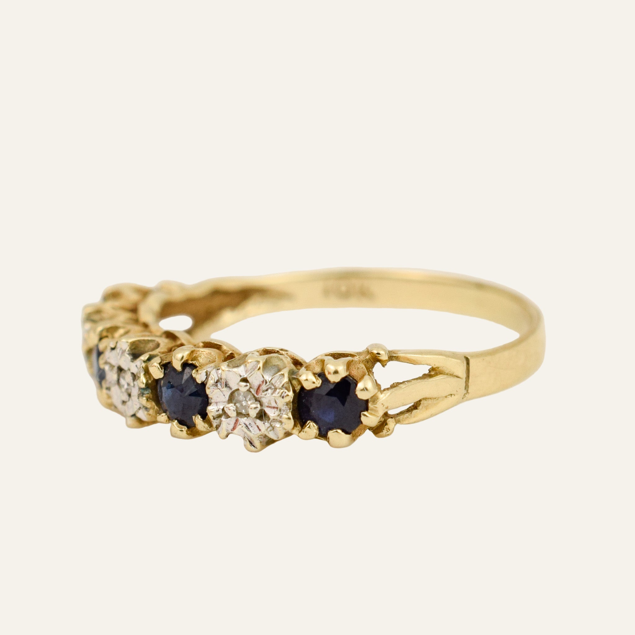 Vintage Sapphire and Diamond Ring