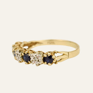 Vintage Sapphire and Diamond Ring