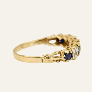 Vintage Sapphire and Diamond Ring