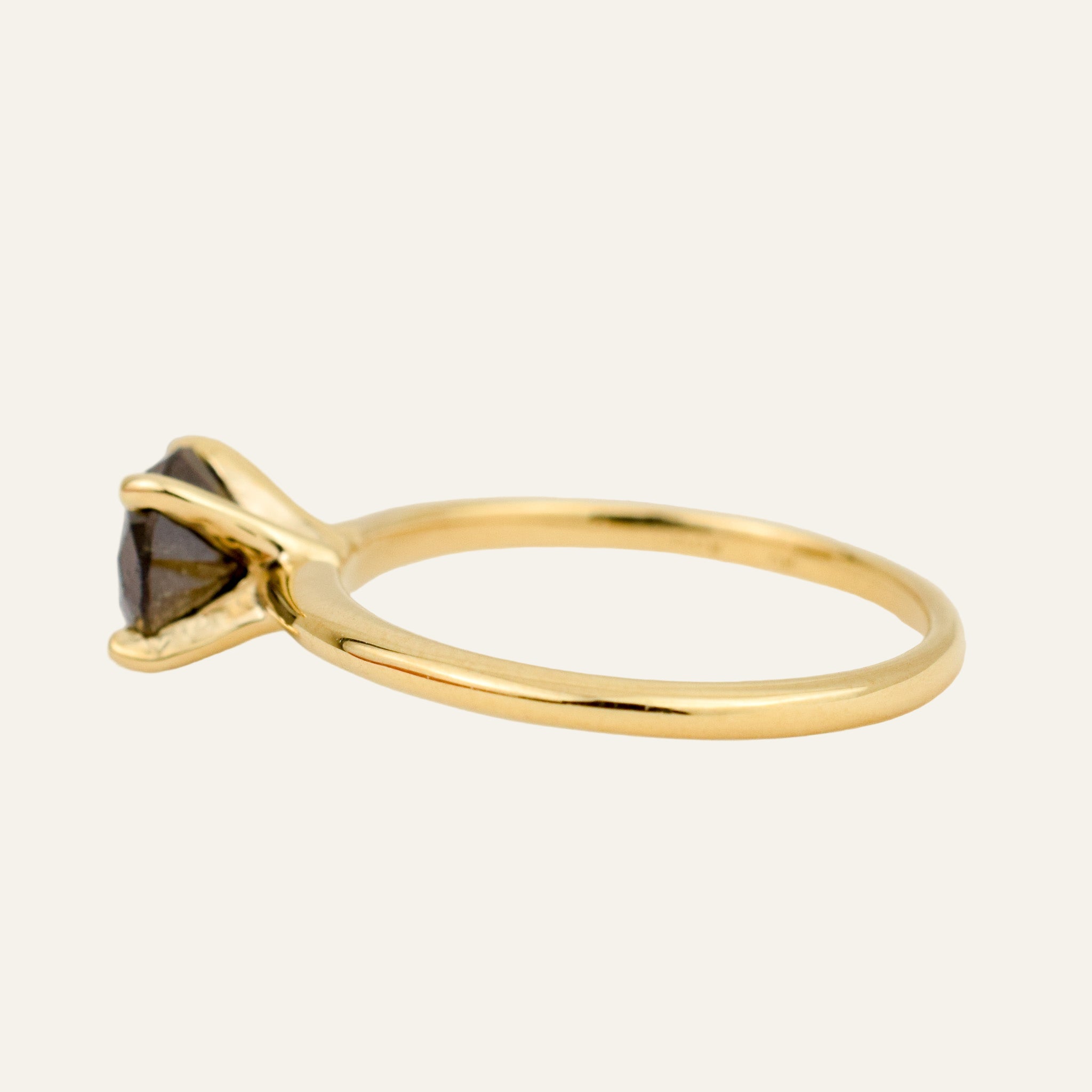 Black Diamond Solitaire Ring