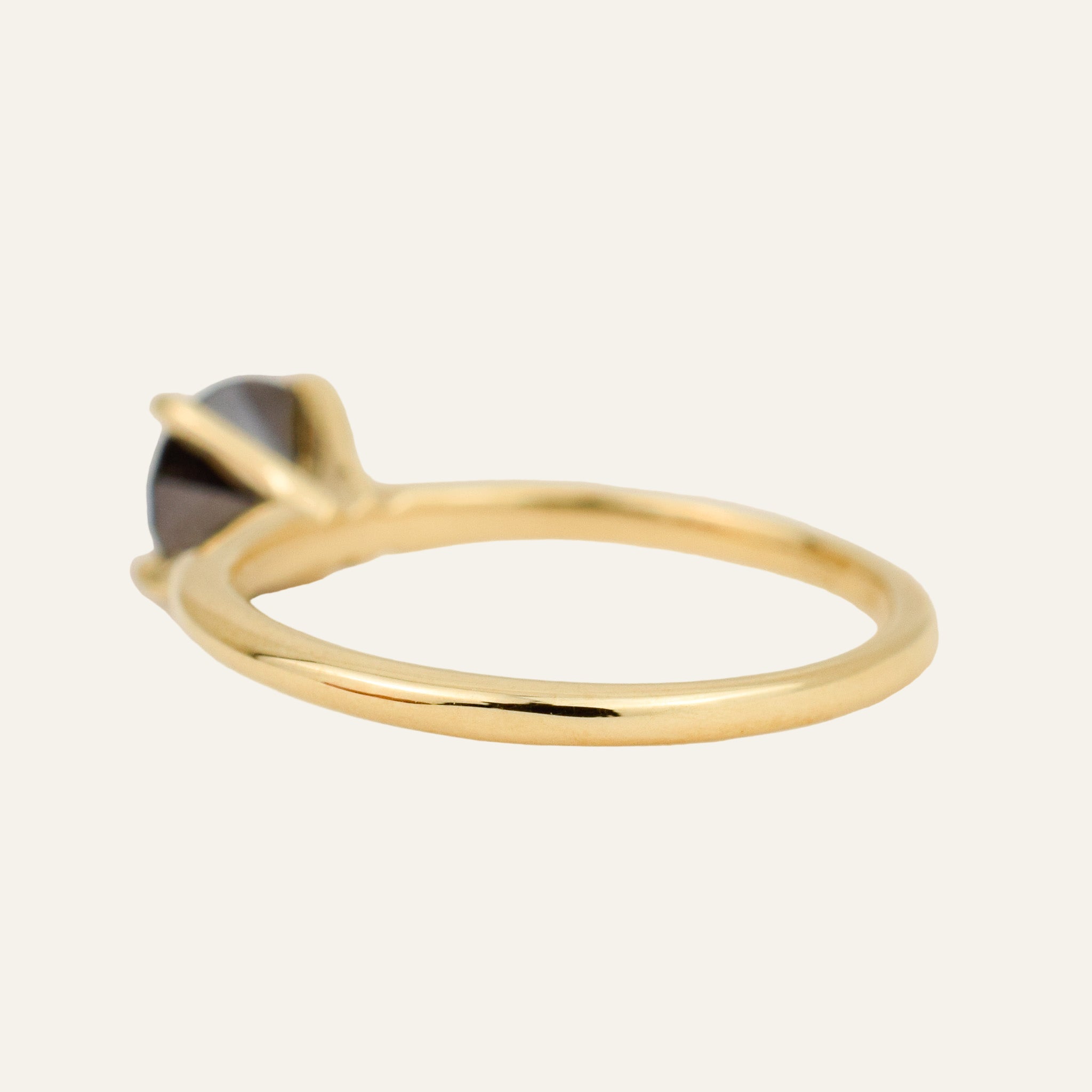 Black Diamond Solitaire Ring