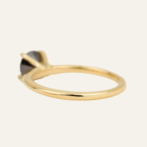 Black Diamond Solitaire Ring