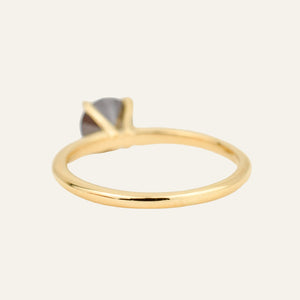 Black Diamond Solitaire Ring