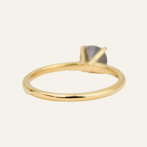 Black Diamond Solitaire Ring
