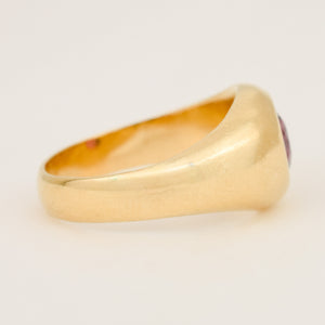 Flush Set Garnet Signet