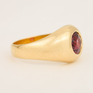 Flush Set Garnet Signet