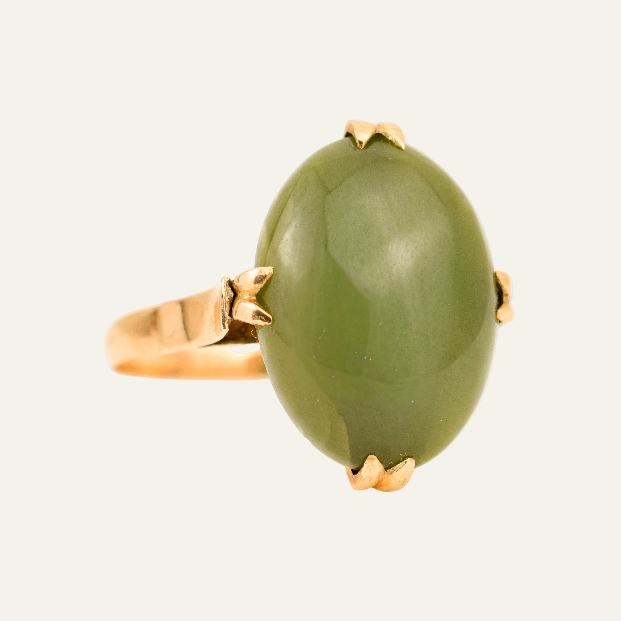 Split Claw Jade Ring