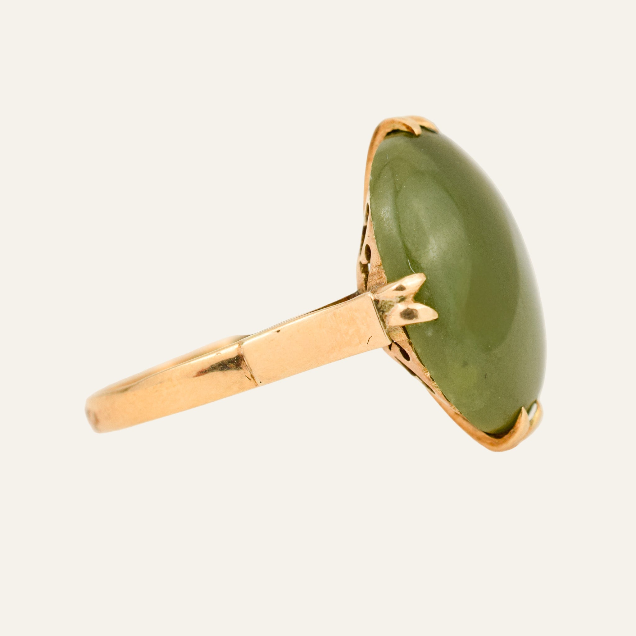 Split Claw Jade Ring