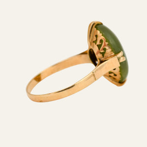 Split Claw Jade Ring