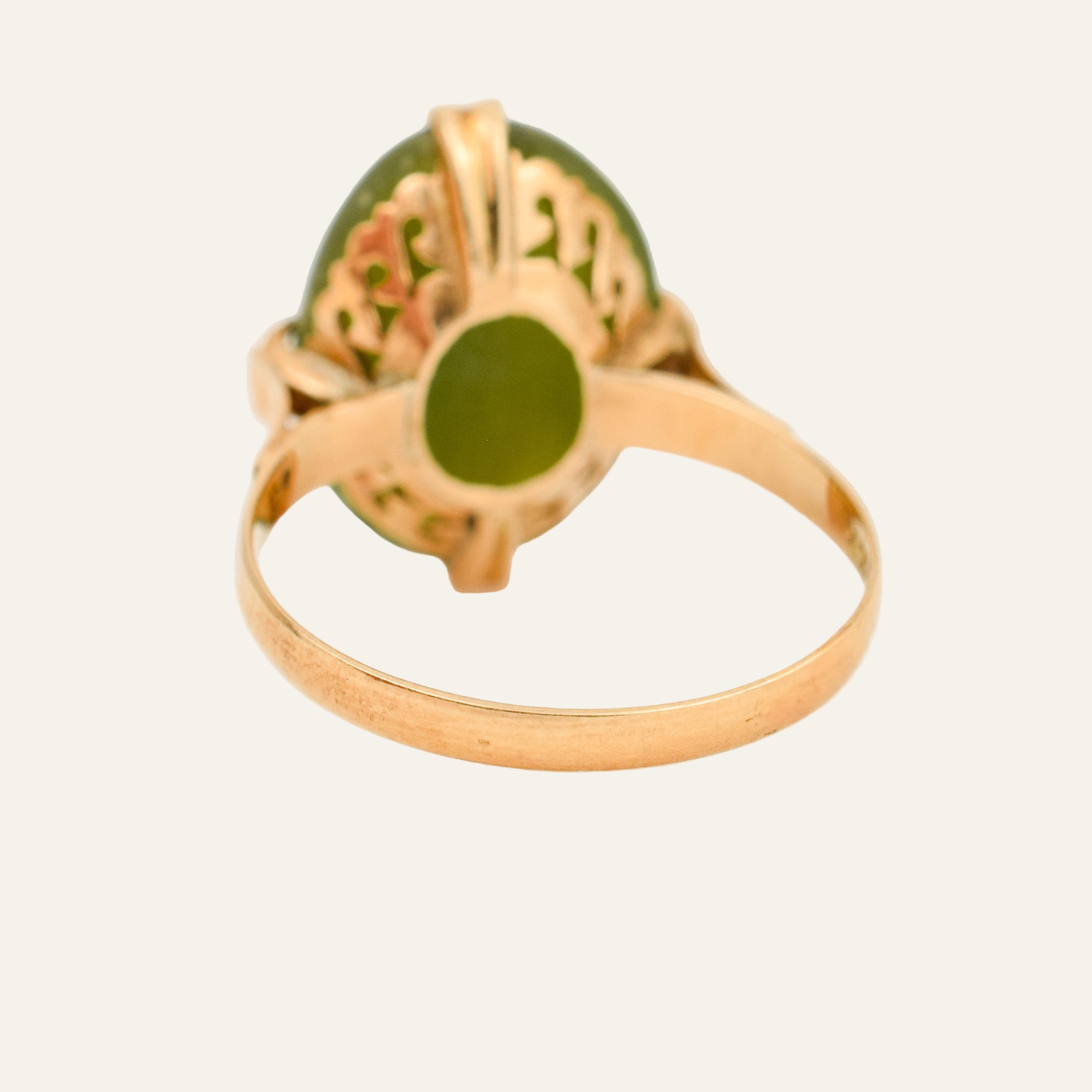 Split Claw Jade Ring
