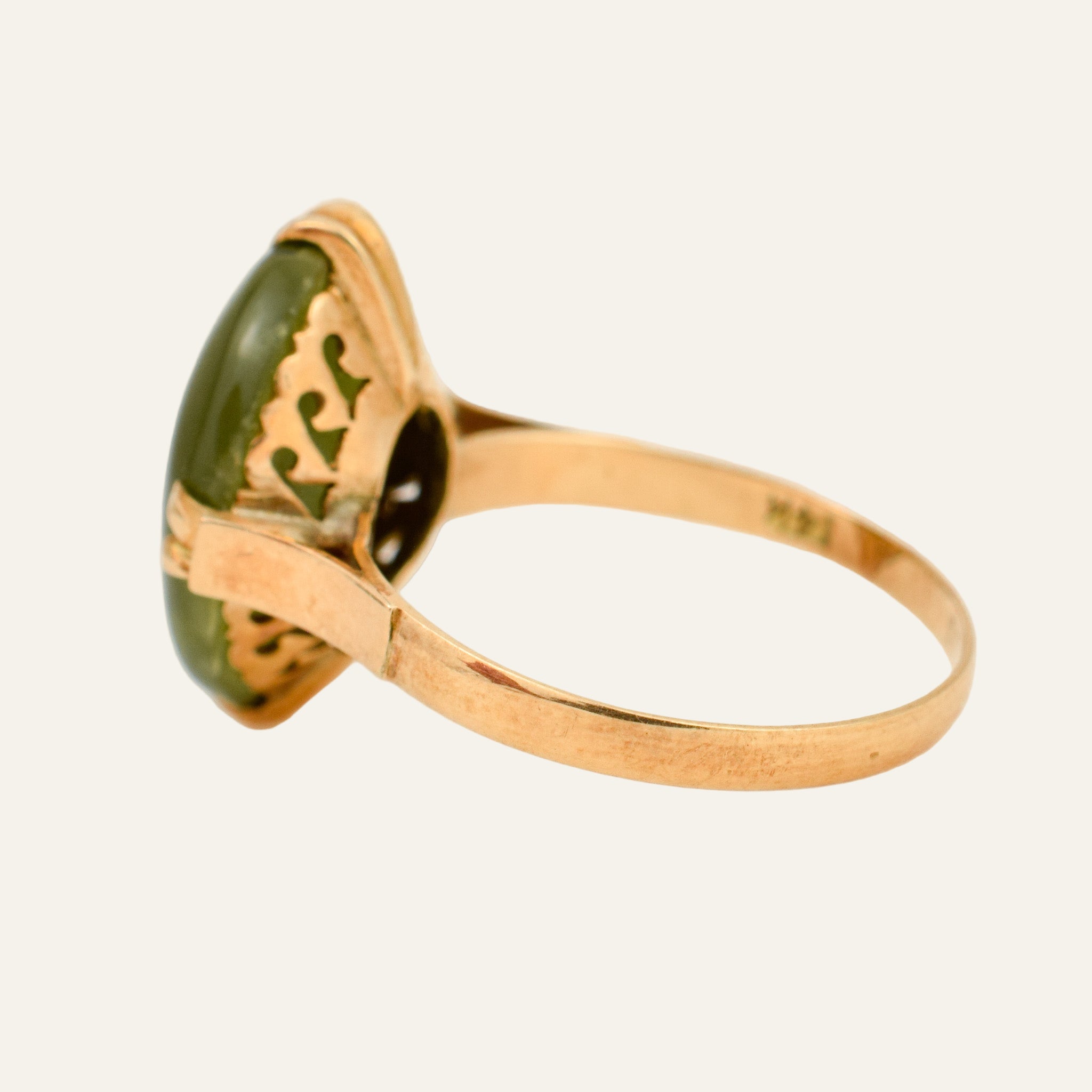 Split Claw Jade Ring