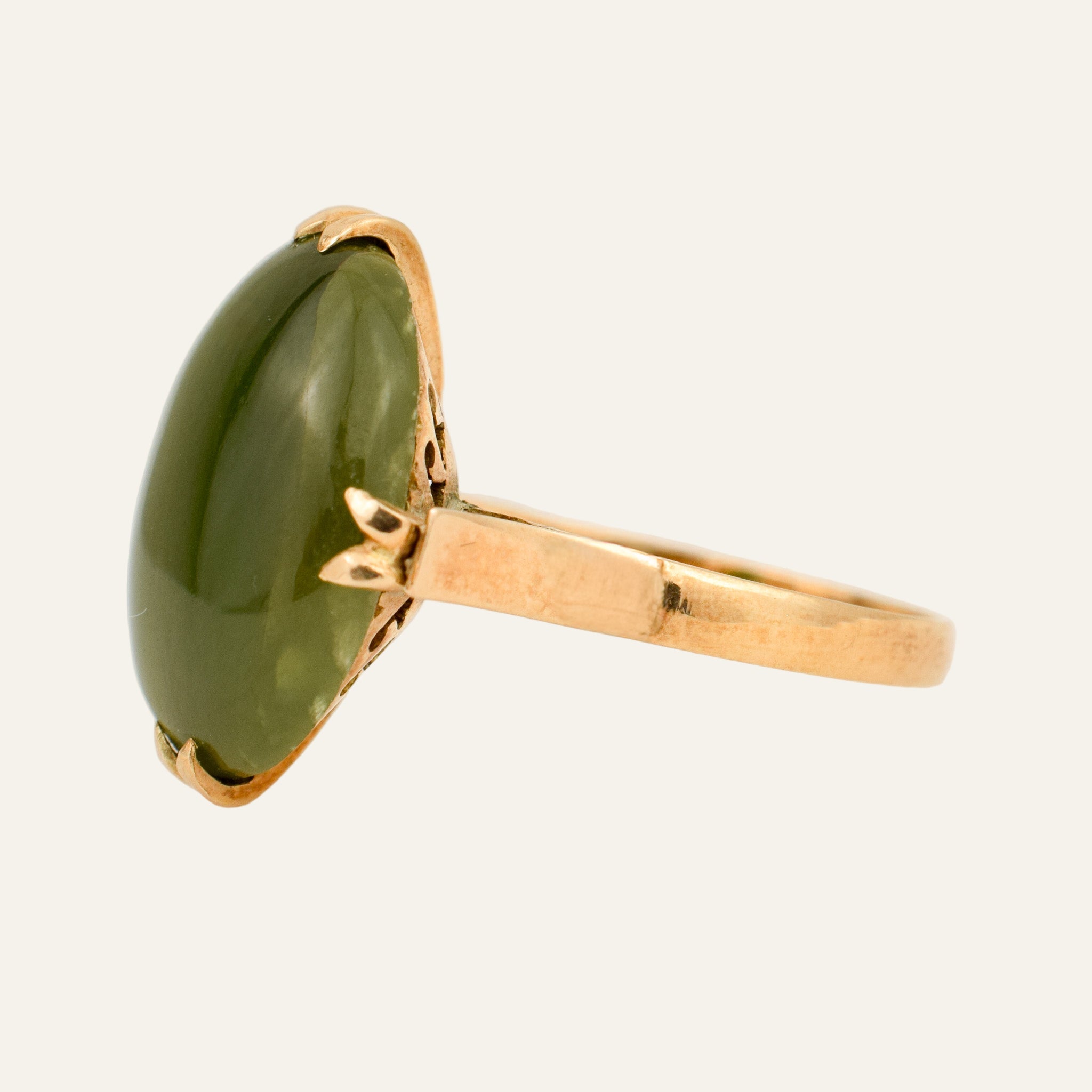 Split Claw Jade Ring