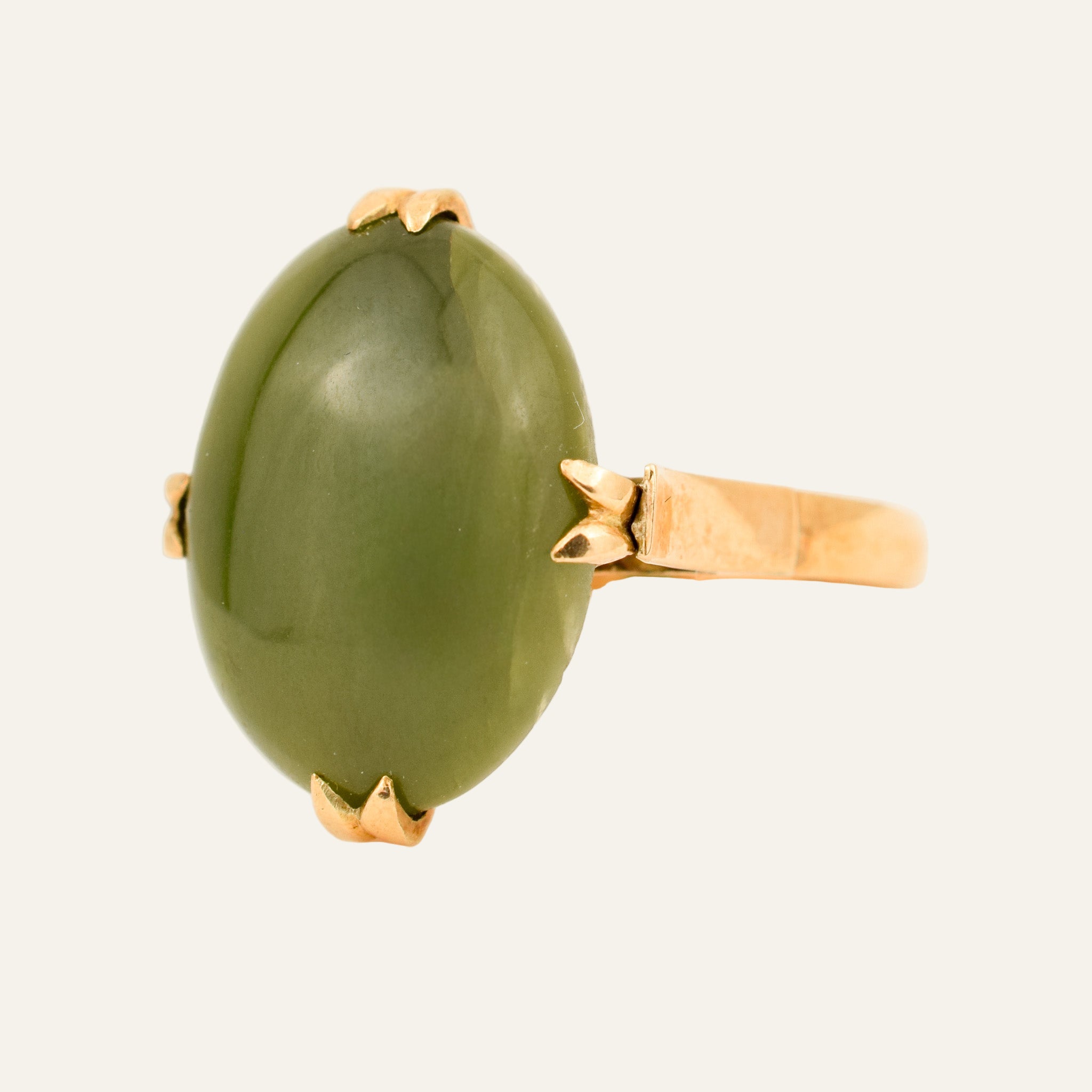 Split Claw Jade Ring