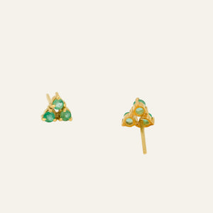 Emerald Trio Studs