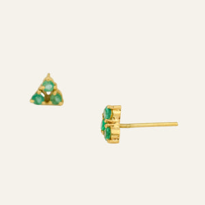 Emerald Trio Studs