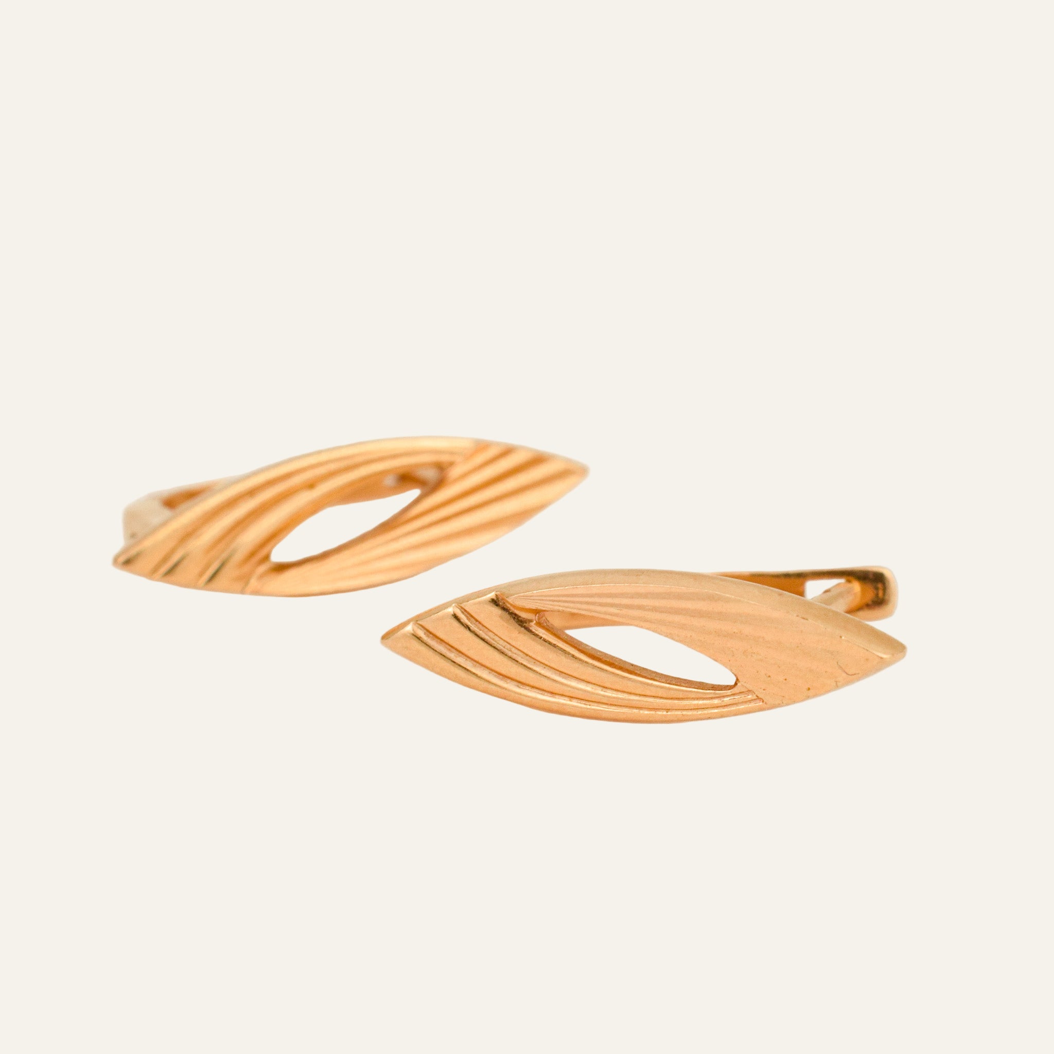 Vintage Gold Marquise Earrings
