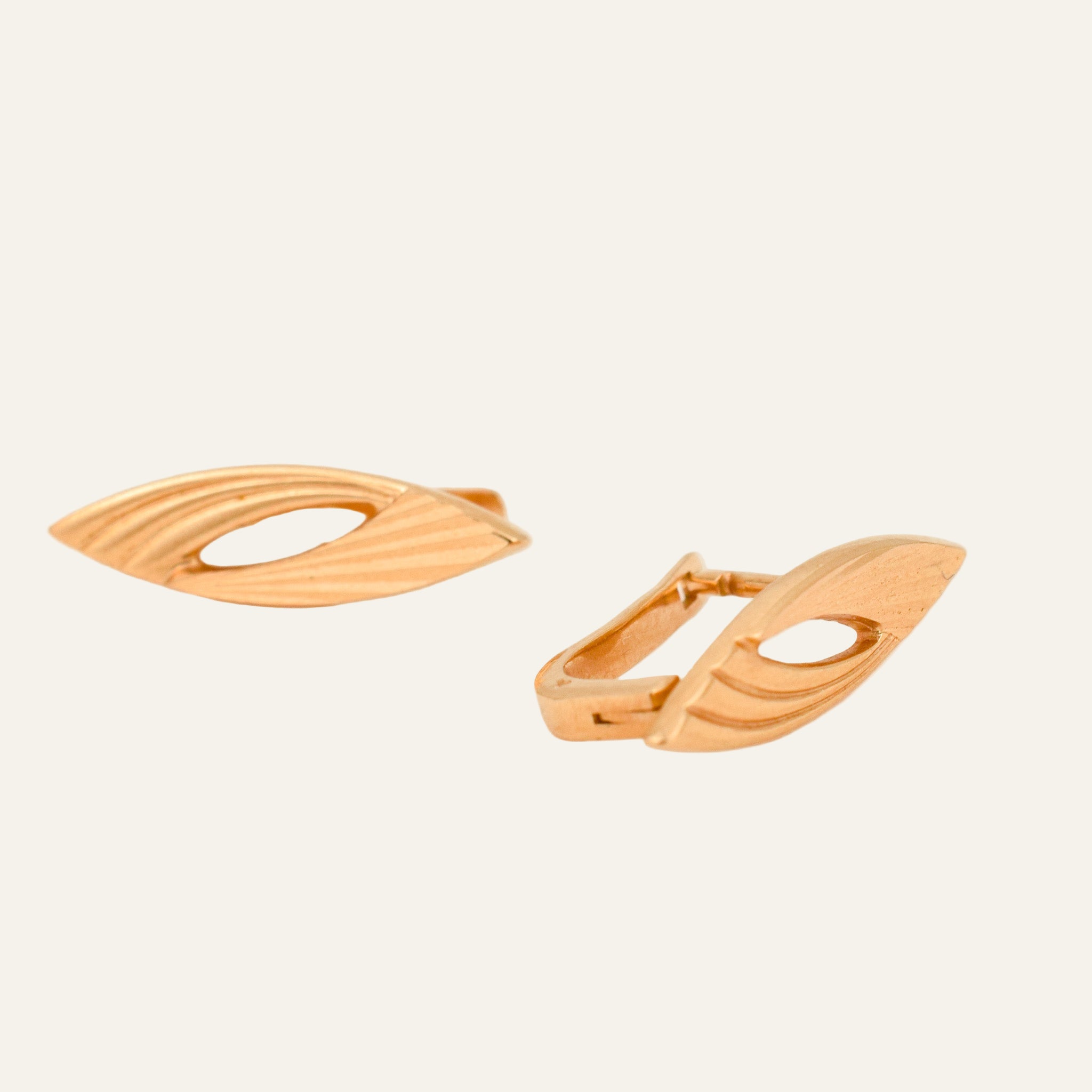 Vintage Gold Marquise Earrings