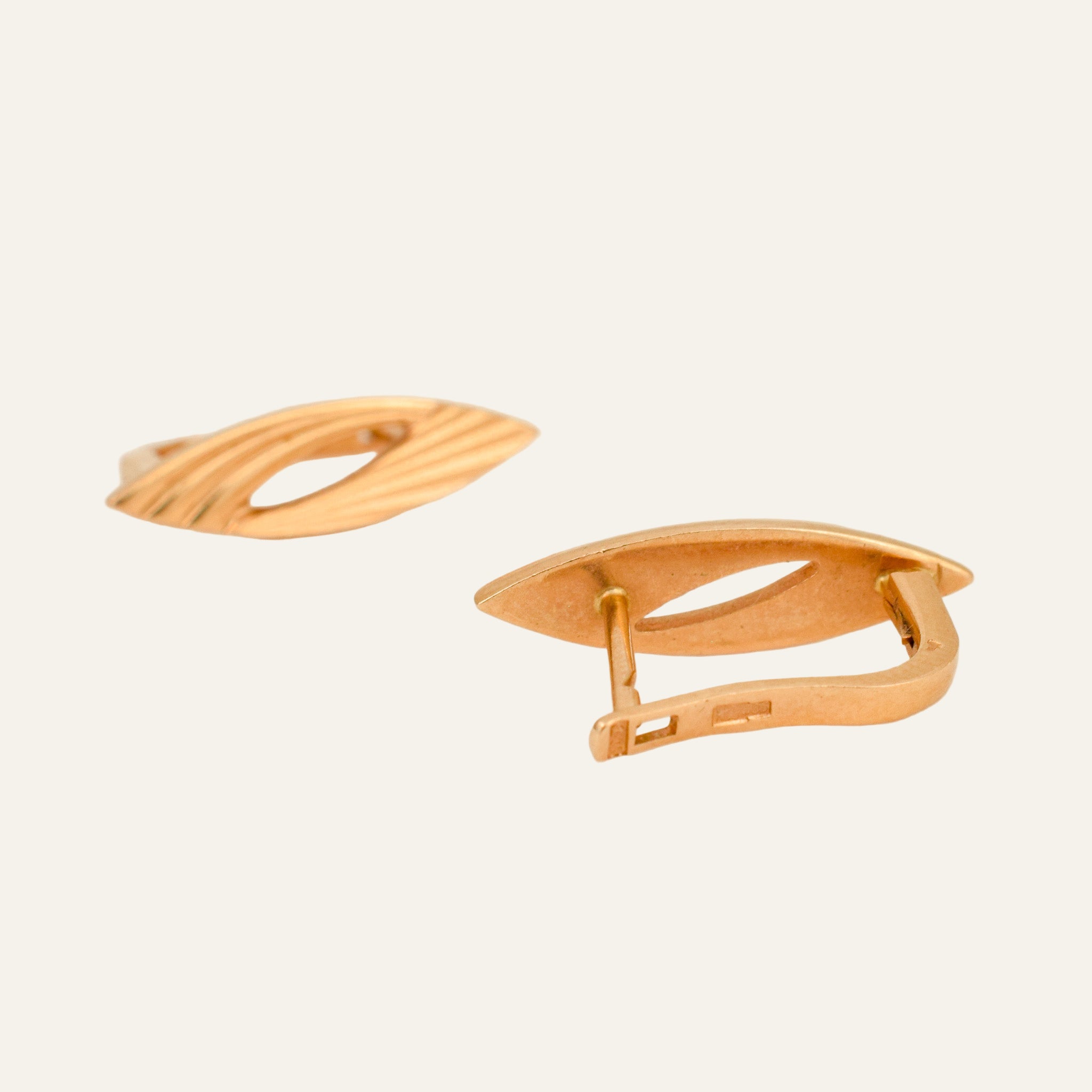 Vintage Gold Marquise Earrings