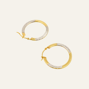 25.8mm Two-Tone Etched Hoops