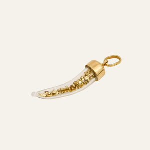 Gold Flake Horn Charm