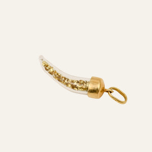 Gold Flake Horn Charm
