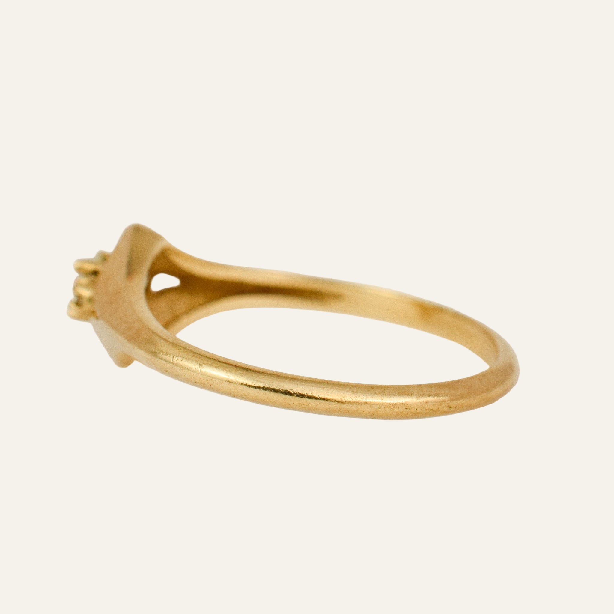 Dainty Opal and Diamond Ring