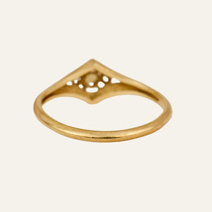 Dainty Opal and Diamond Ring