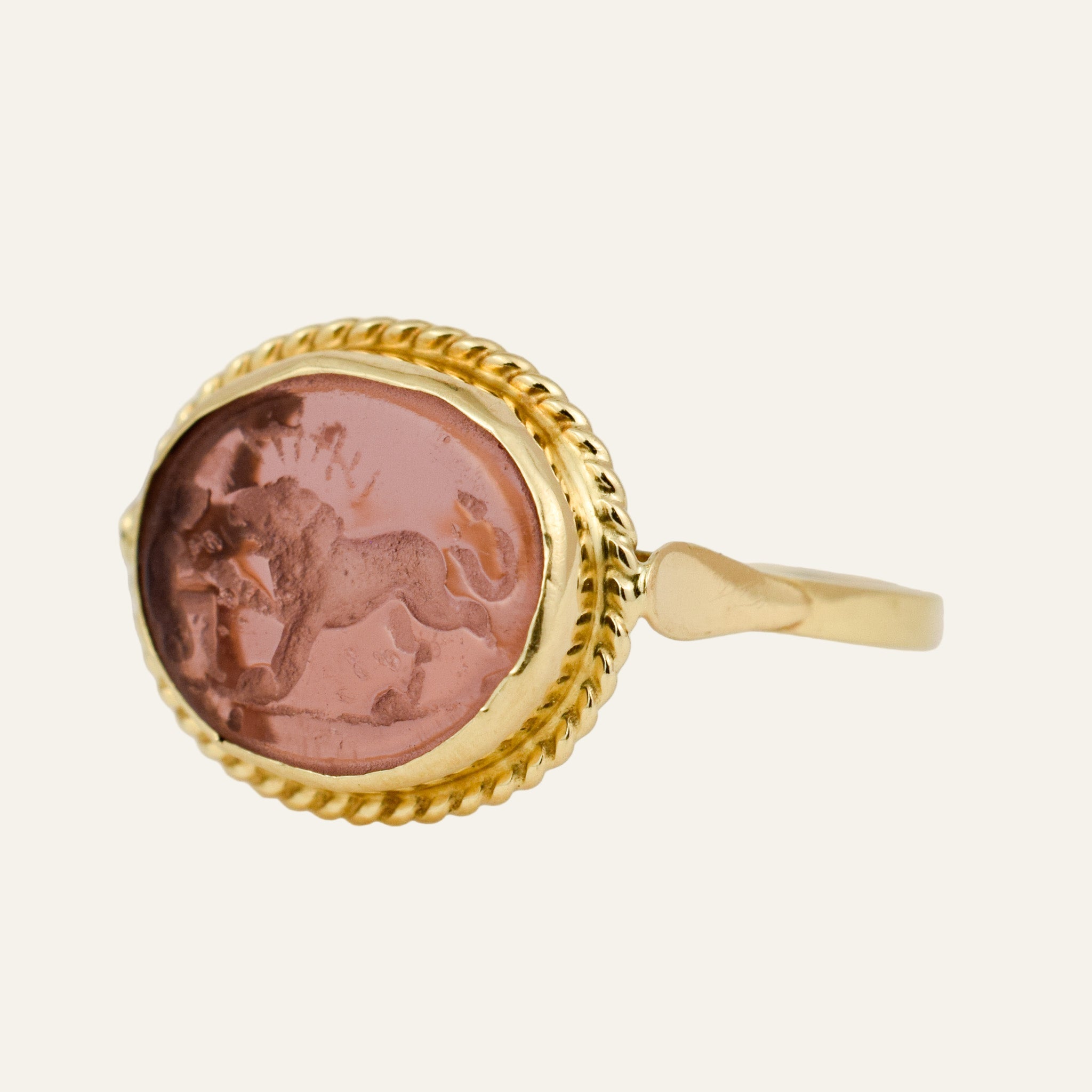 Glass Carved Ring