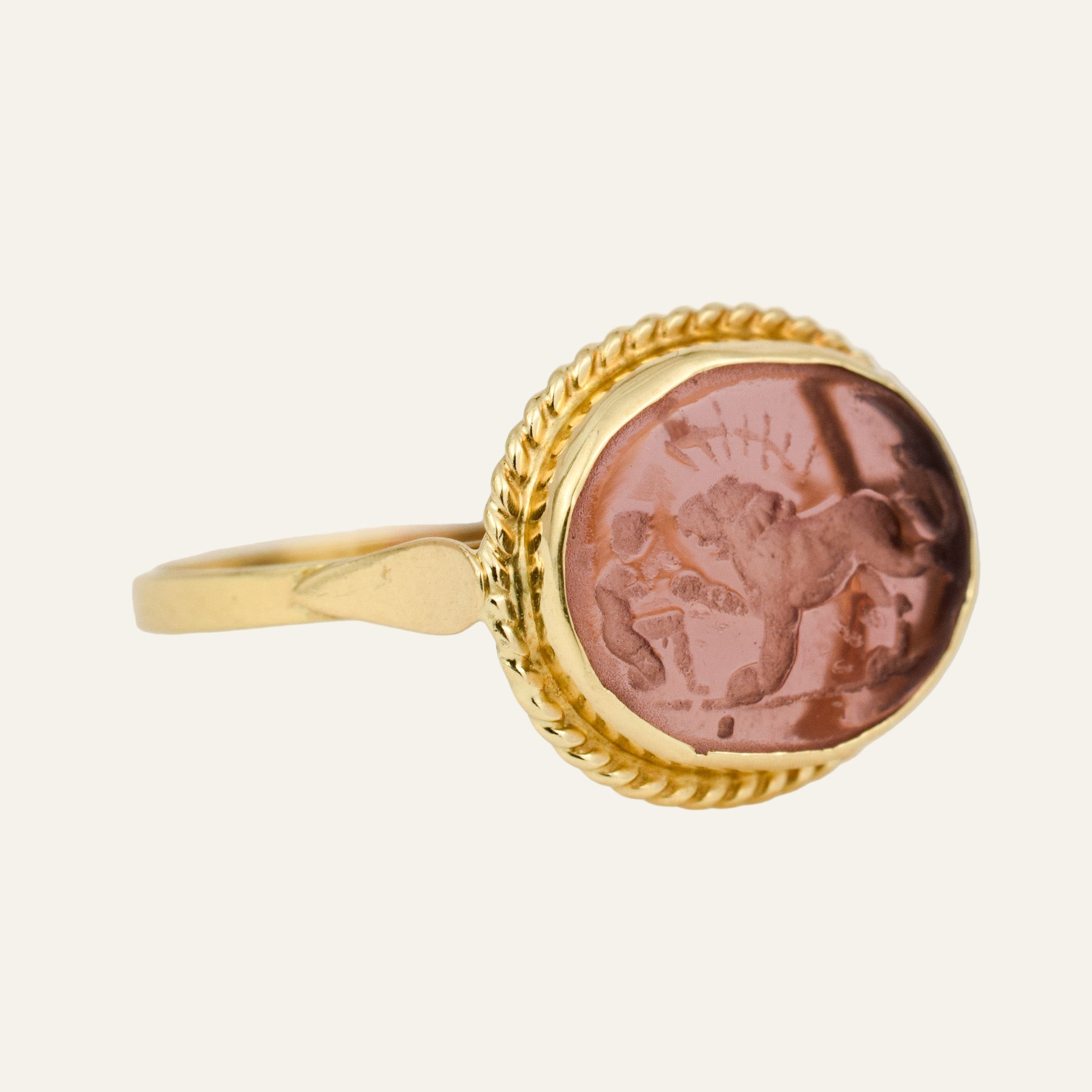 Glass Carved Ring